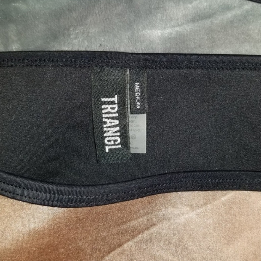 Orange And Metallic Bronze Triangl Bikini - image 4